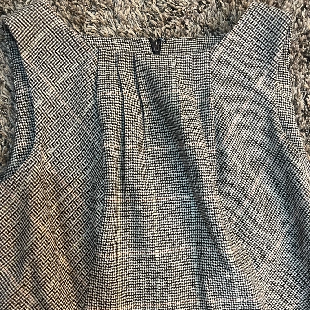 Talbots Windowpane Houndstooth Sheath Dress in Browns, Size 10P - Picture 9 of 9